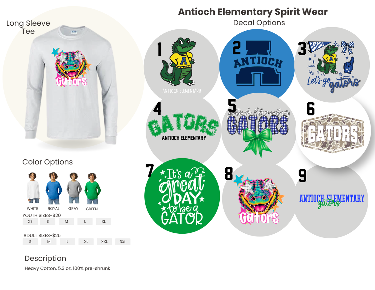 Antioch Long Sleeve Cotton Tee - YOUTH SIZES!