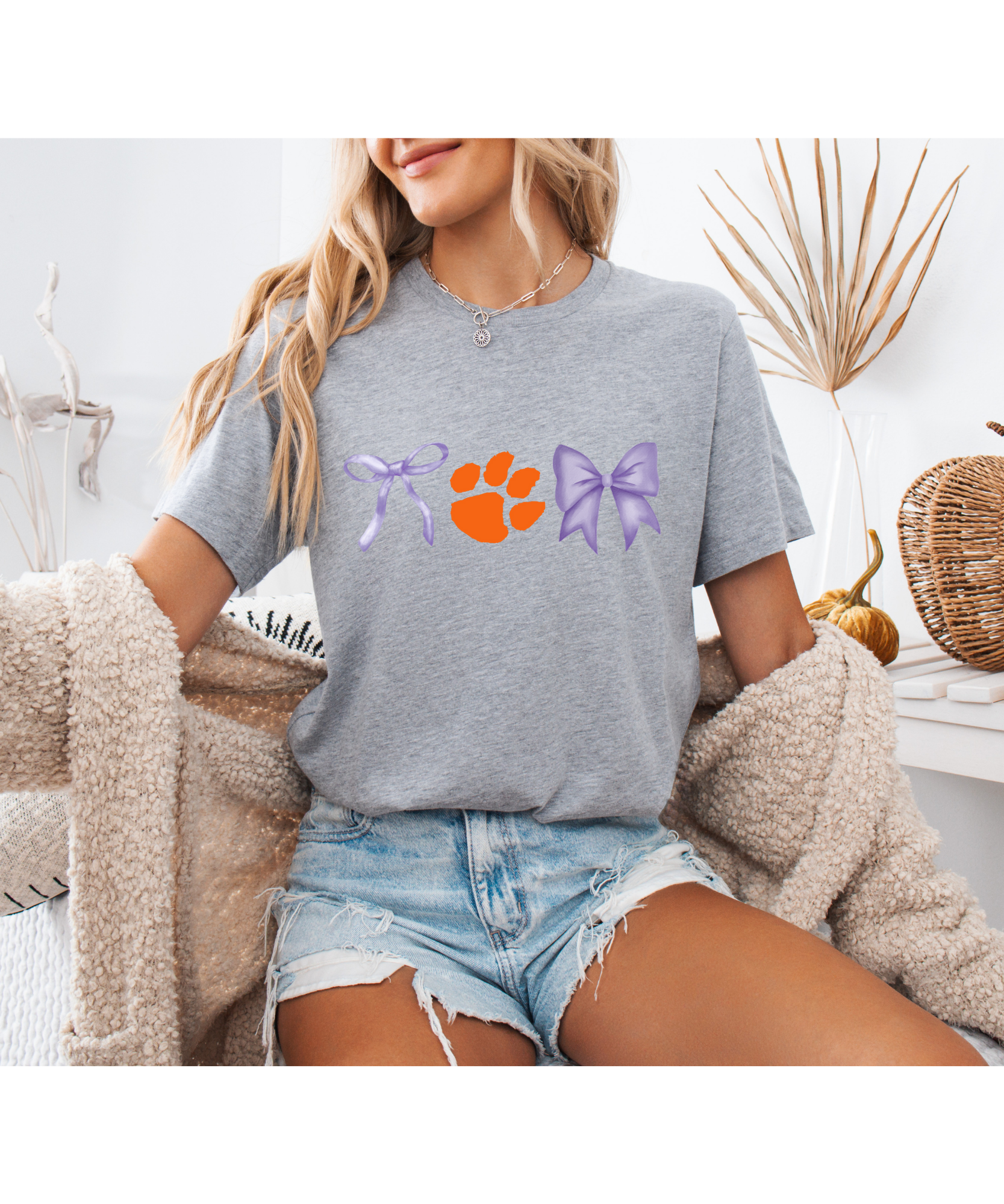 Clemson Bow Tee