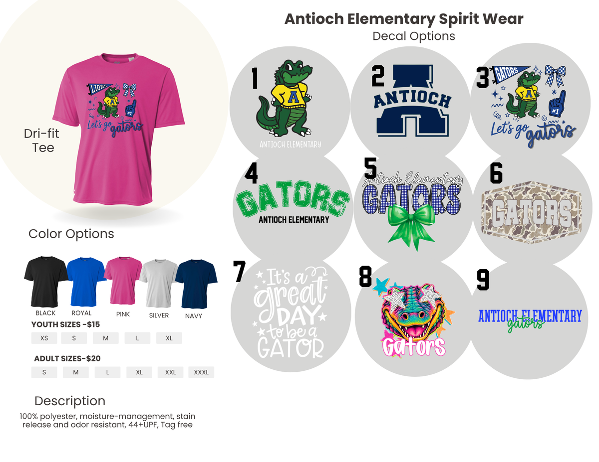 Antioch Dri-Fit Short Sleeve Tee - YOUTH SIZES