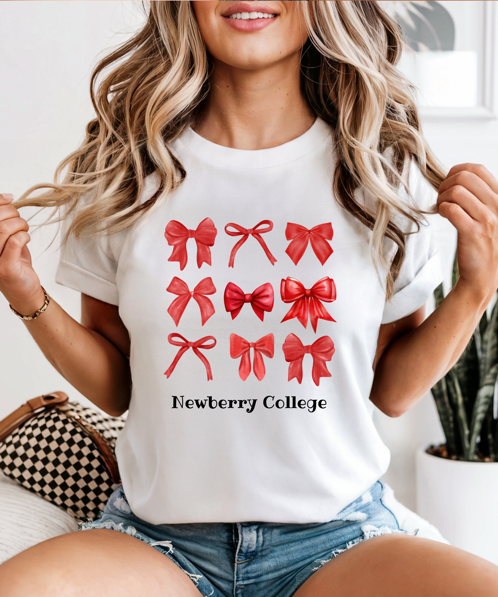 Newberry College Bow Tee