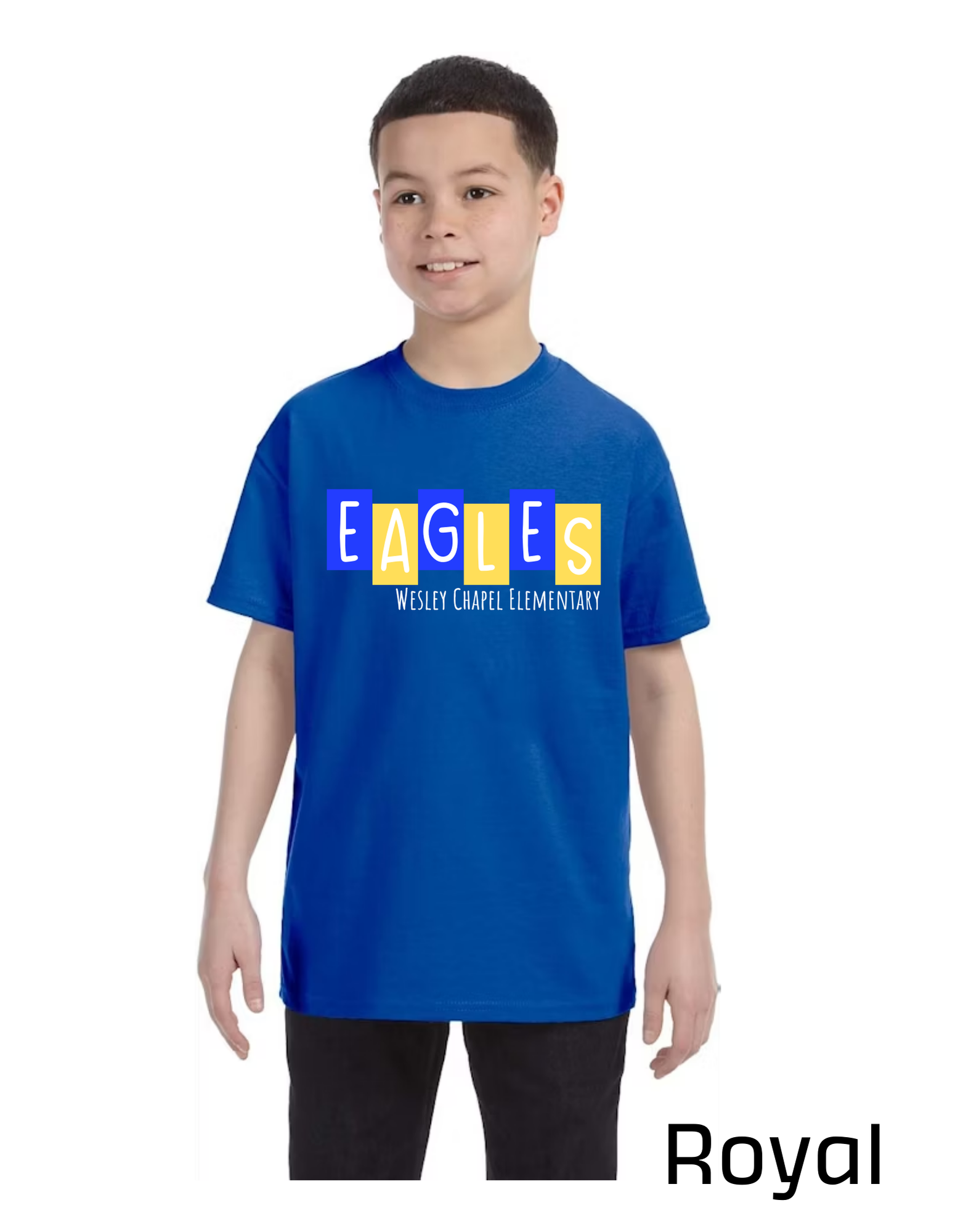 Short Sleeve T-Shirt - EAGLES block- YOUTH