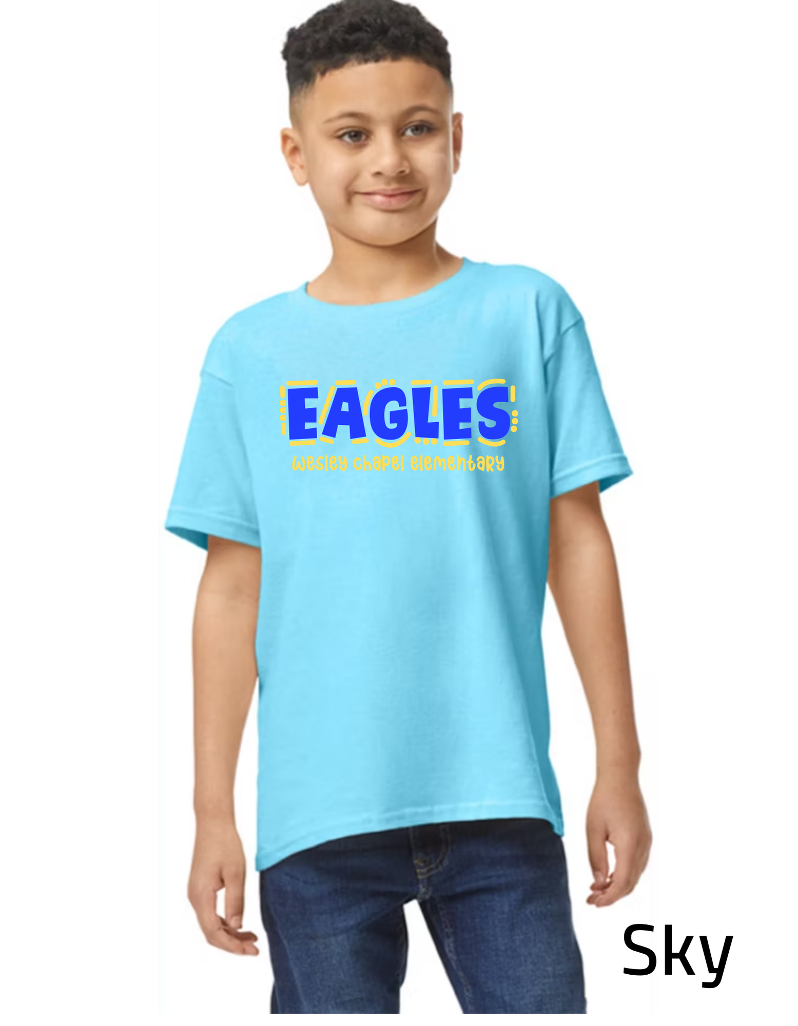 Short Sleeve T-Shirt - Eagles with dots - YOUTH