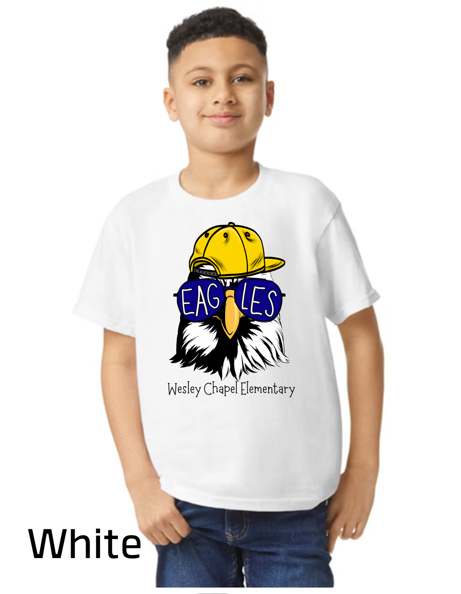 Short Sleeve T-Shirt - Eagle with Backward Hat - YOUTH