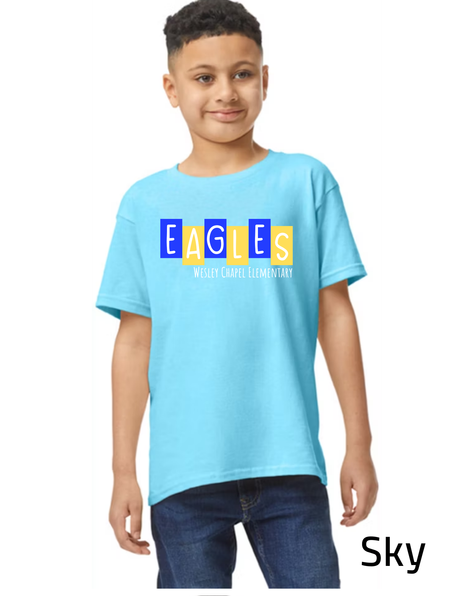Short Sleeve T-Shirt - EAGLES block- YOUTH