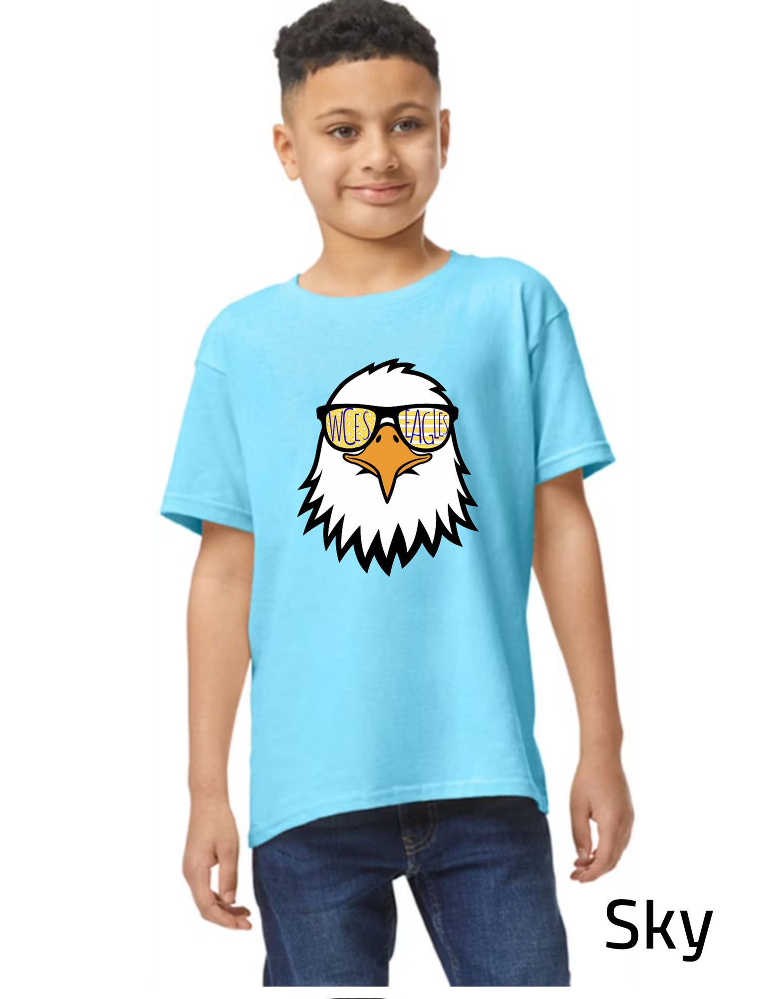 Short Sleeve T-Shirt - Eagle with Sunnies - YOUTH