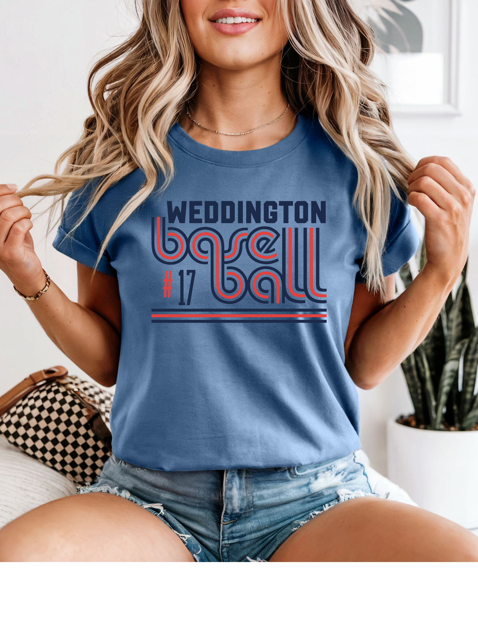 Weddington Retro Baseball Tee