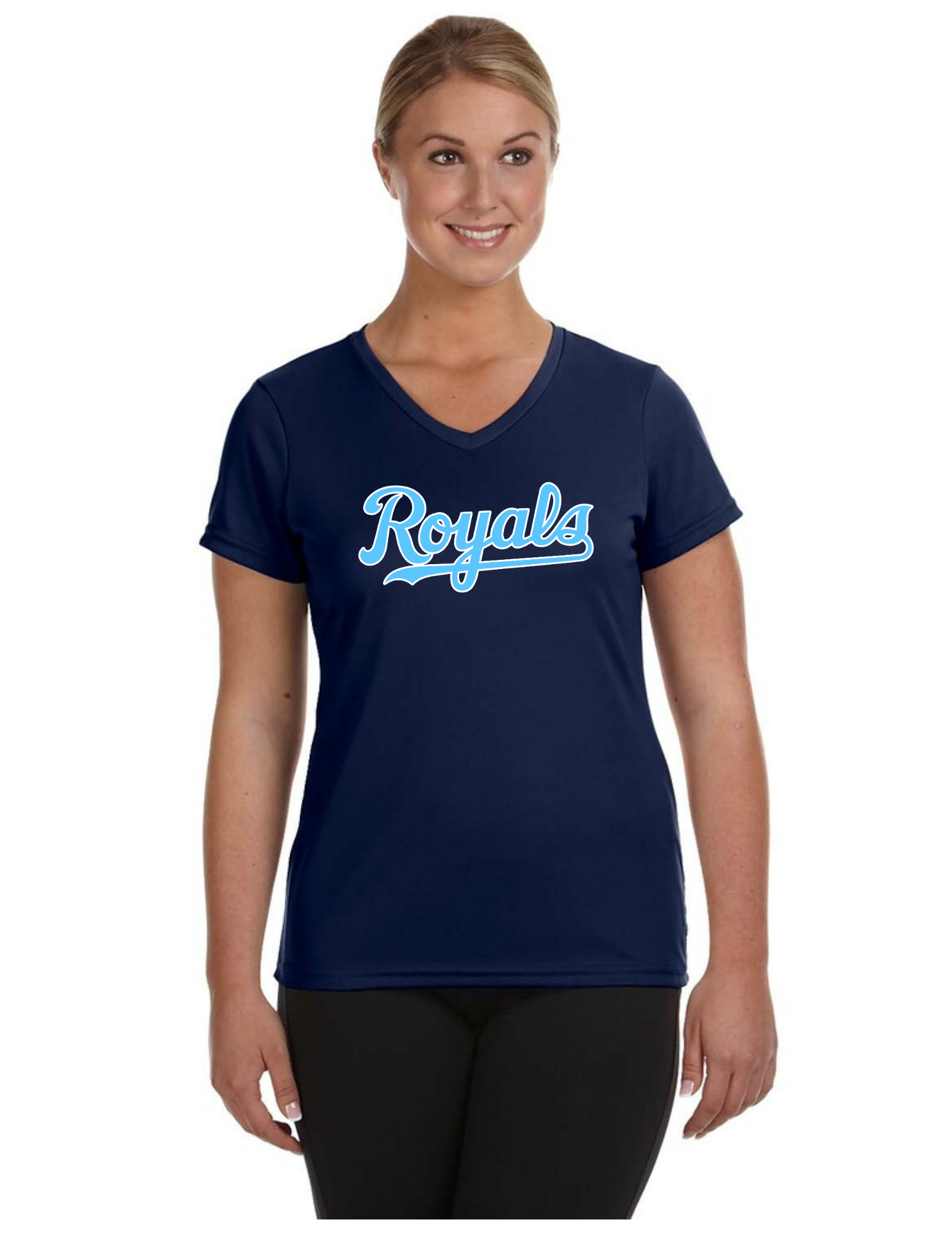 August Sportswear Women's V-neck Dri-Fit Tee