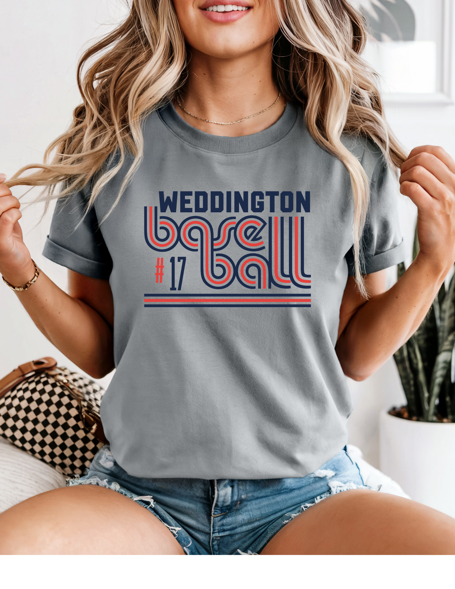 Weddington Retro Baseball Tee