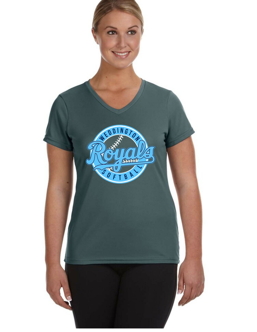 August Sportswear Women's V-neck Dri-Fit Tee