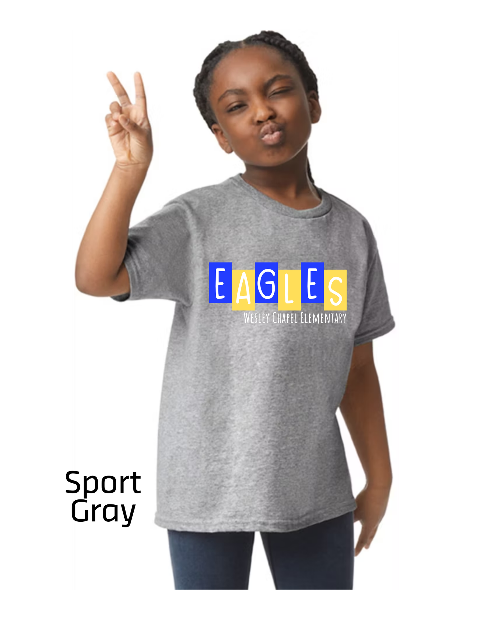 Short Sleeve T-Shirt - EAGLES block- YOUTH