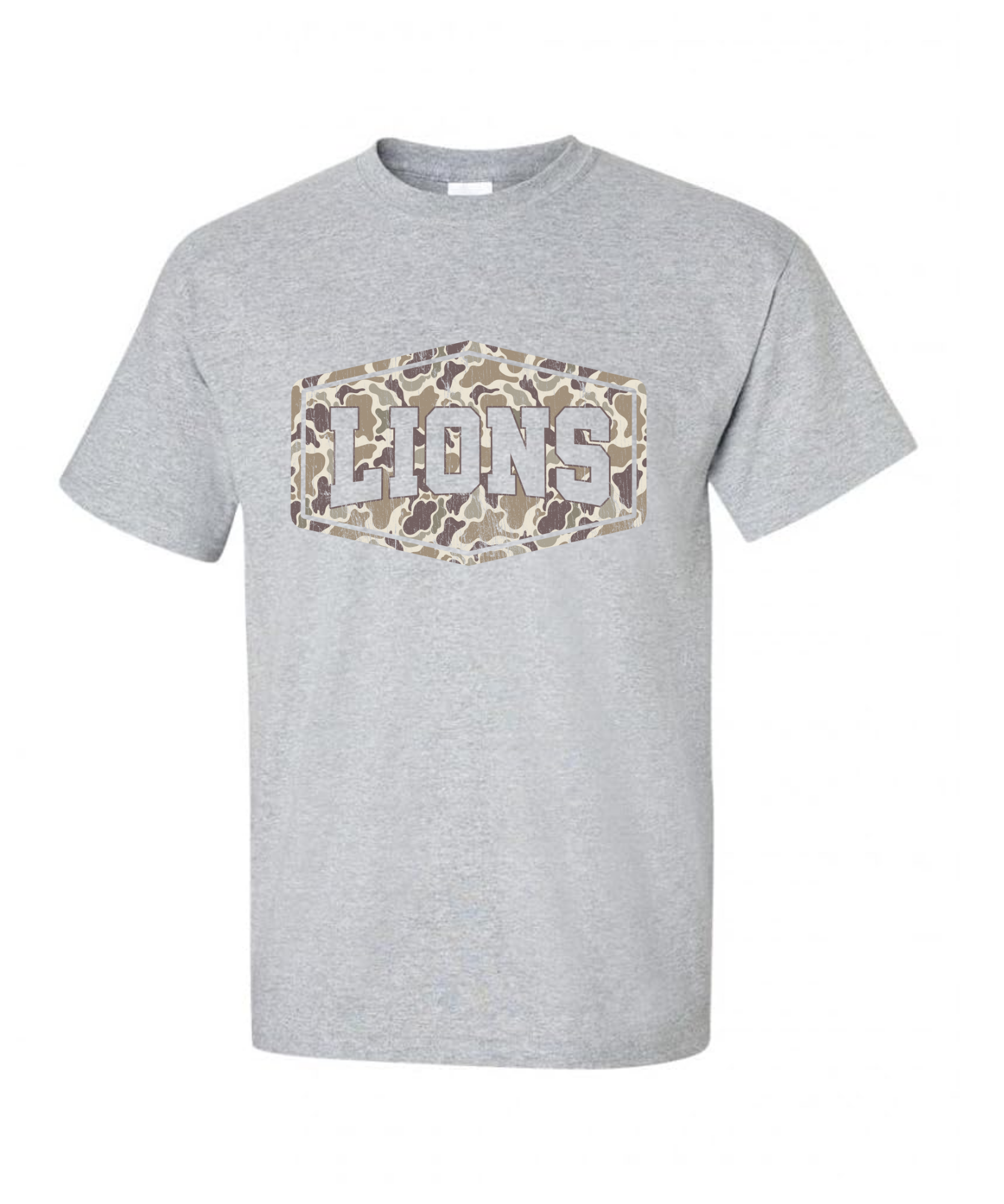 Lions Camo Badge Tee