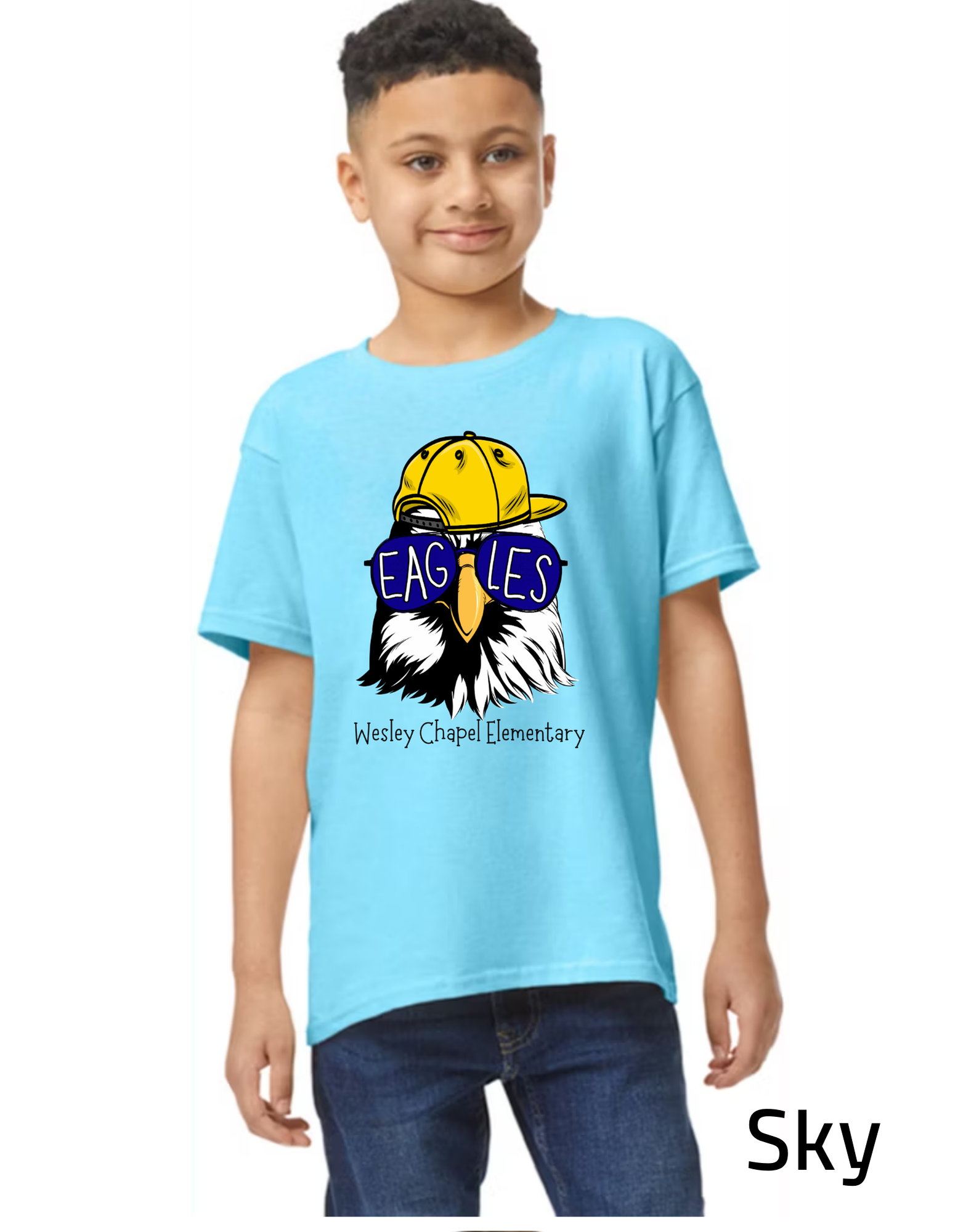 Short Sleeve T-Shirt - Eagle with Backward Hat - YOUTH