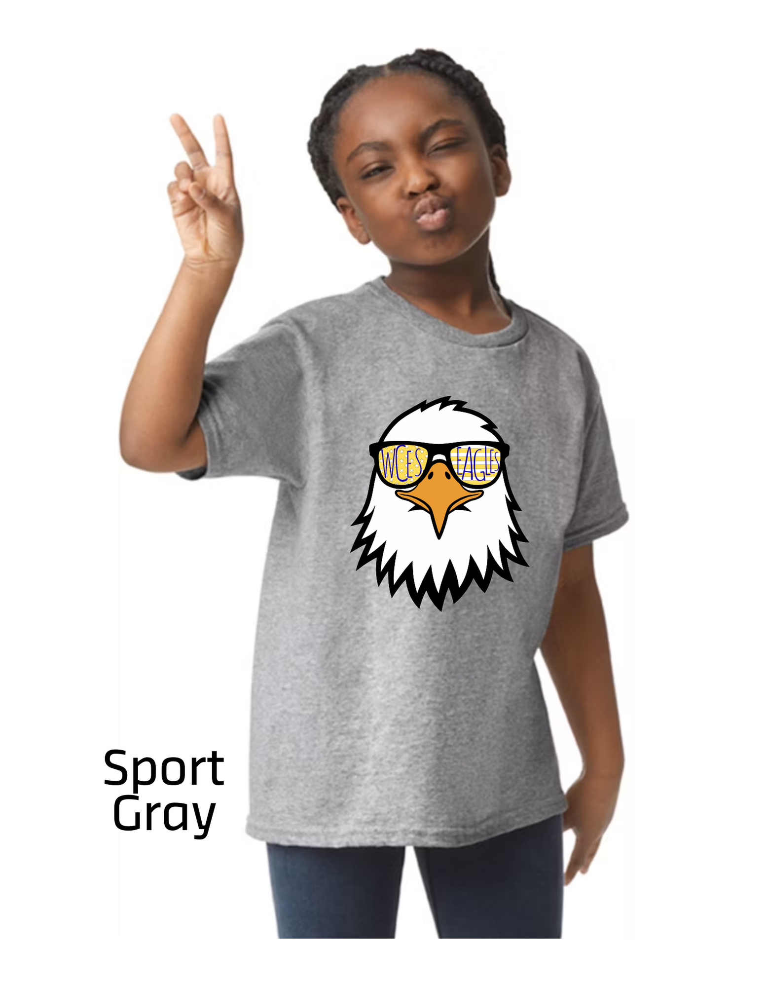Short Sleeve T-Shirt - Eagle with Sunnies - YOUTH
