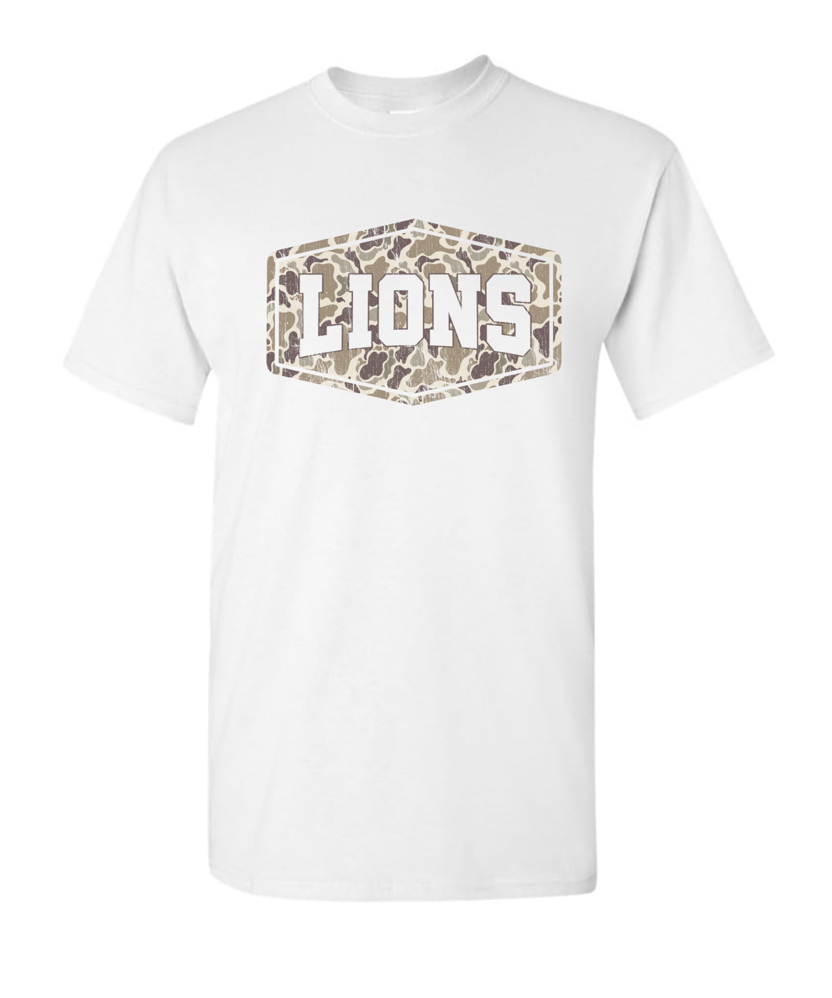 Lions Camo Badge Tee