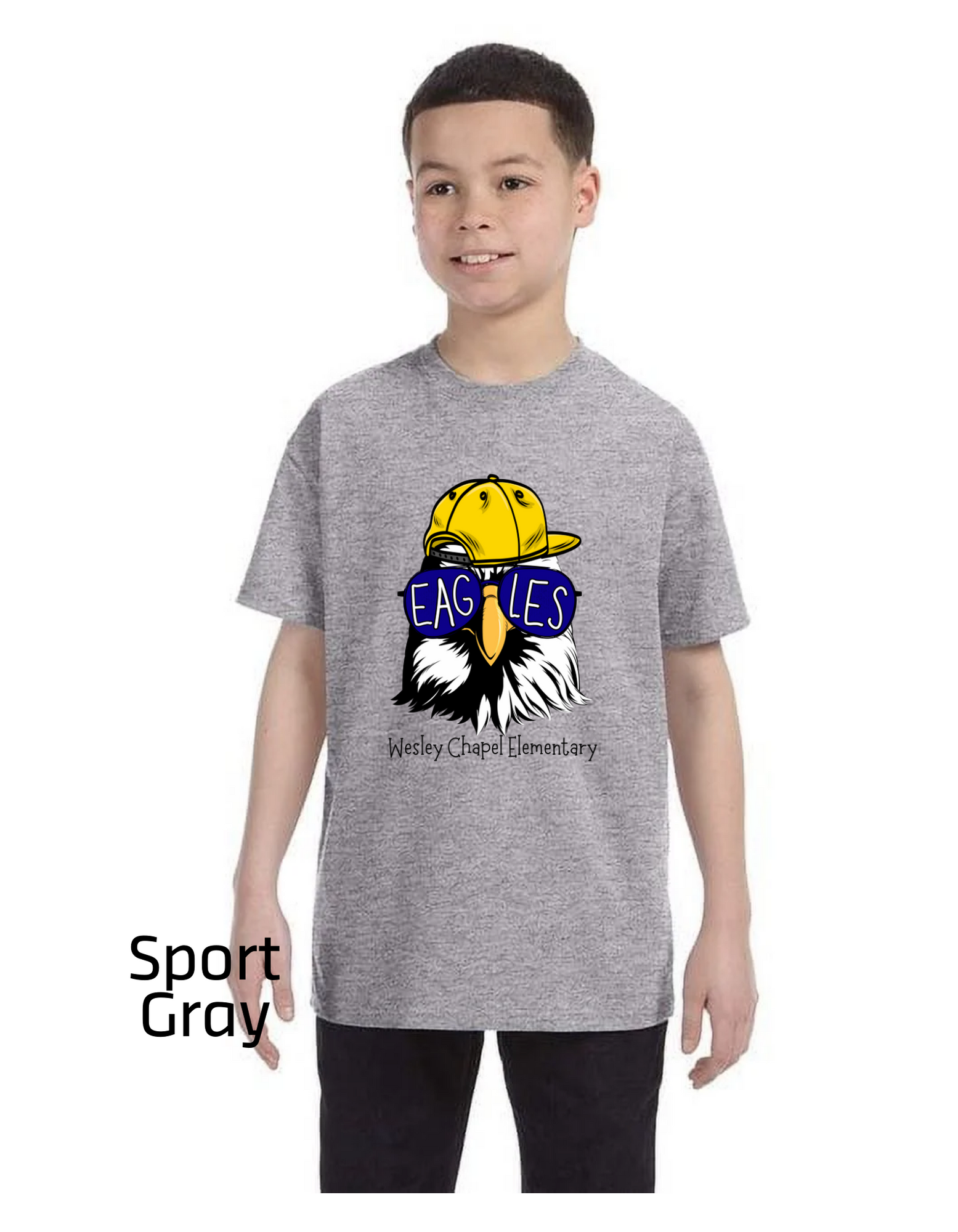 Short Sleeve T-Shirt - Eagle with Backward Hat - YOUTH