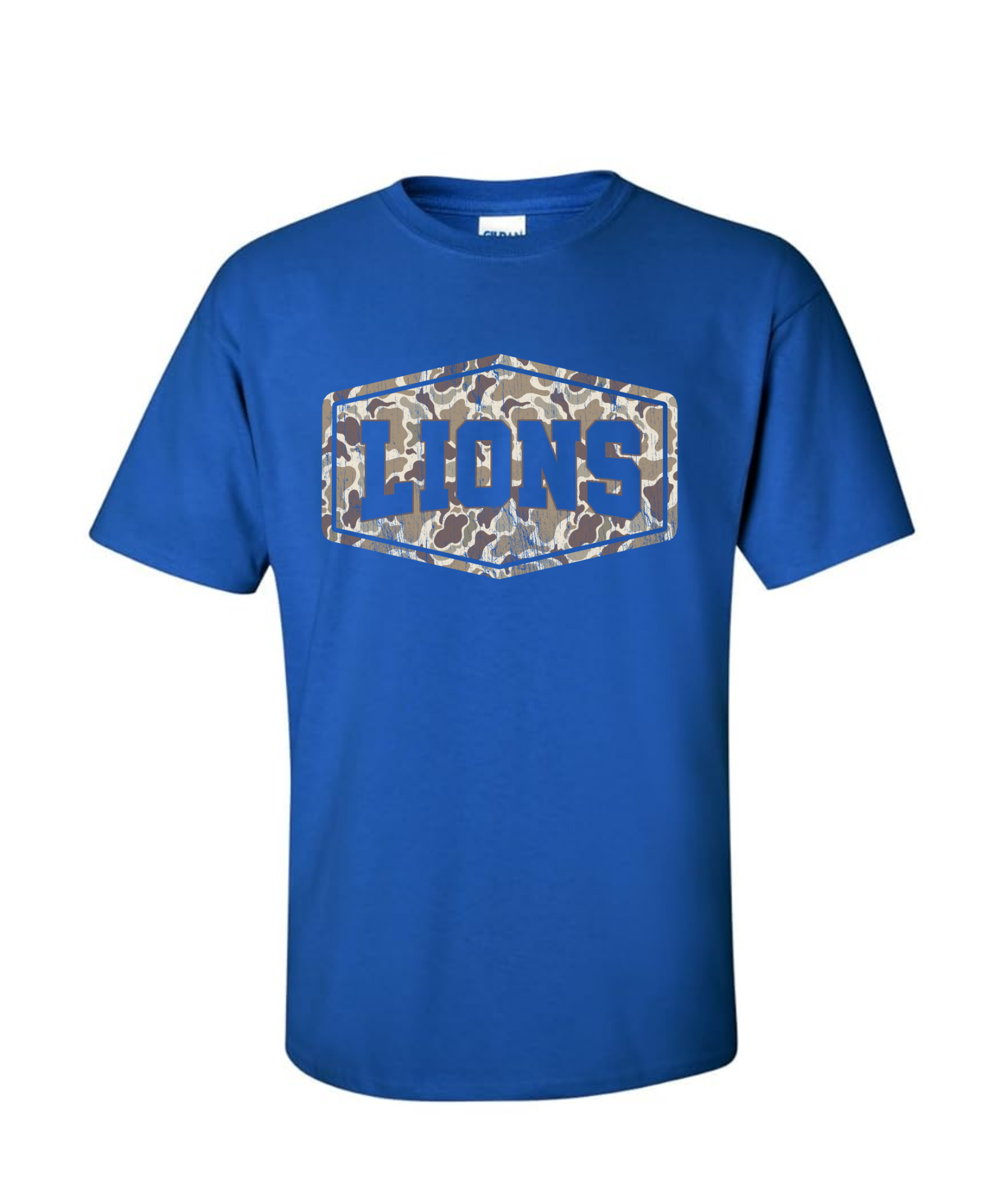 Lions Camo Badge Tee