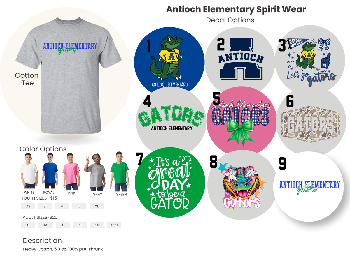 Antioch Short Sleeve Cotton Tee - YOUTH SIZES!