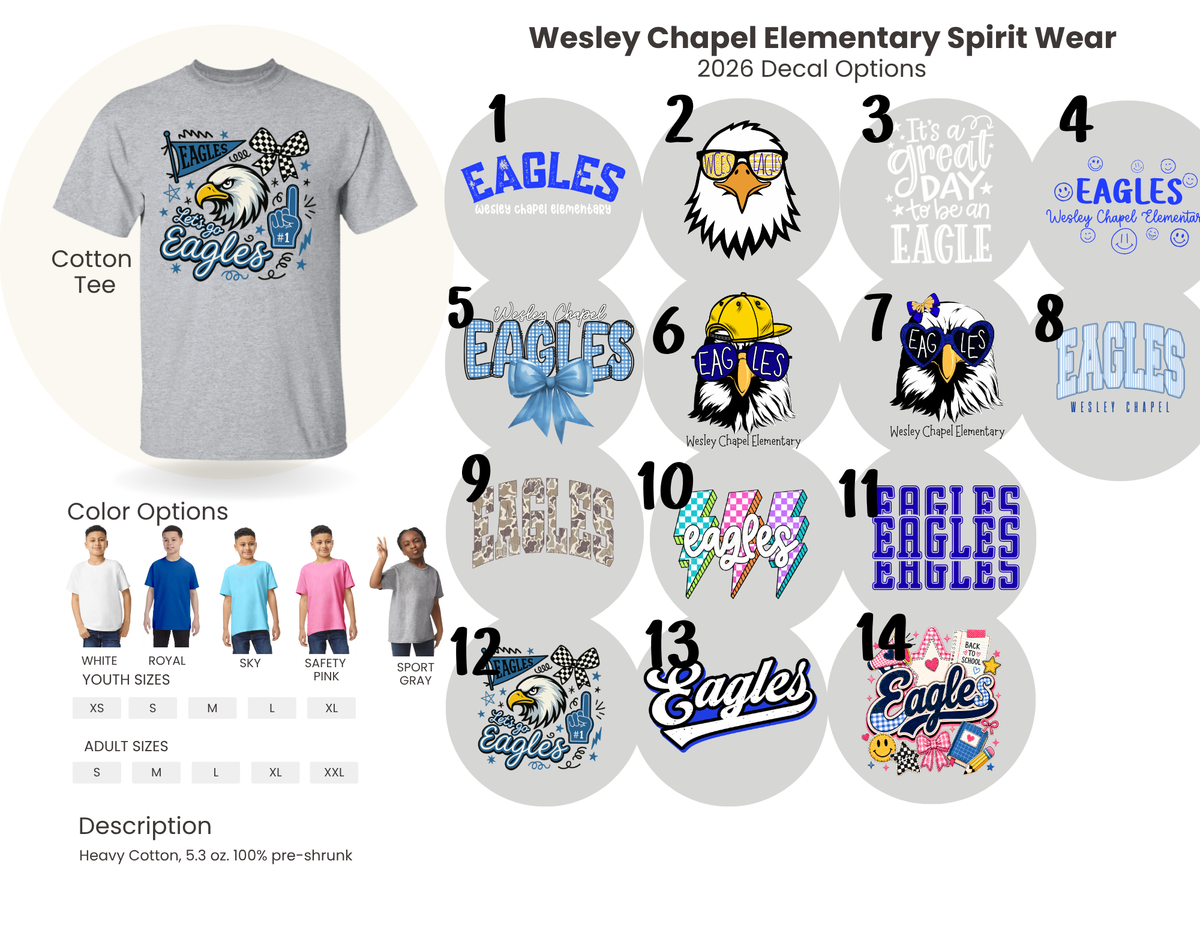 WCES Short Sleeve Cotton Tee - YOUTH!