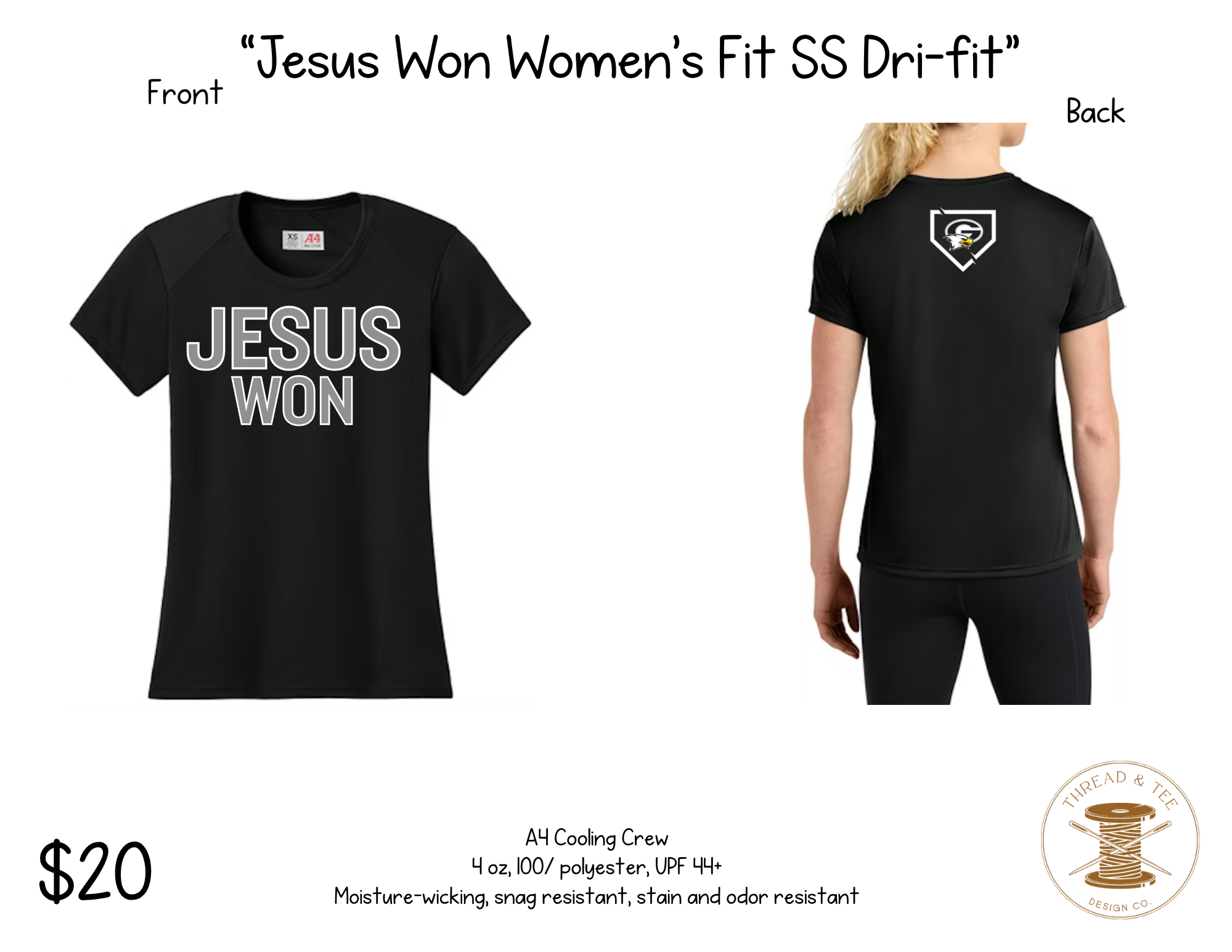 GC Baseball/Softball Women's Fit Dri-fit SS Tee