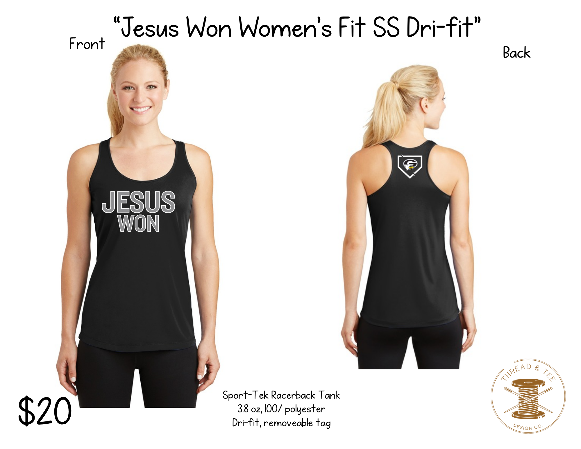 GC Baseball/Softball Racerback Dri-fit Tank Top