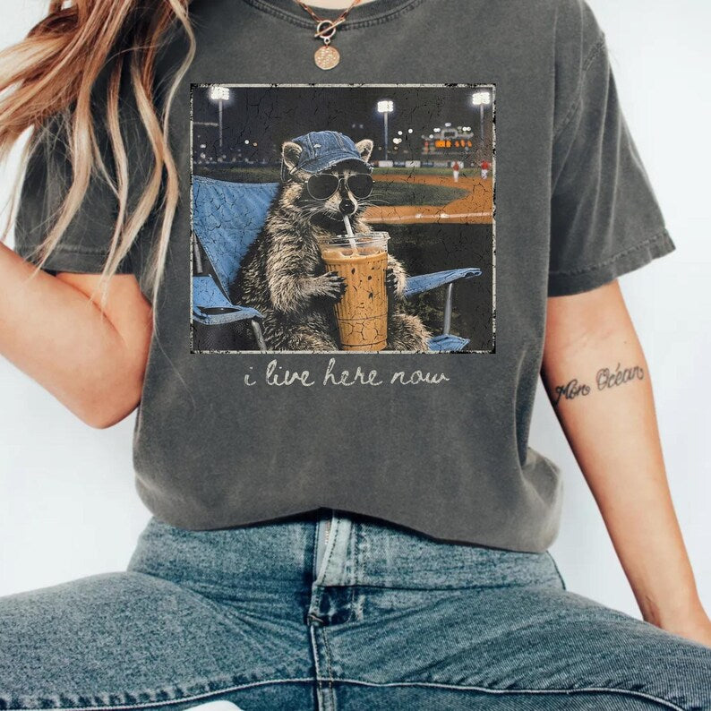 Baseball "I live here now" Tee