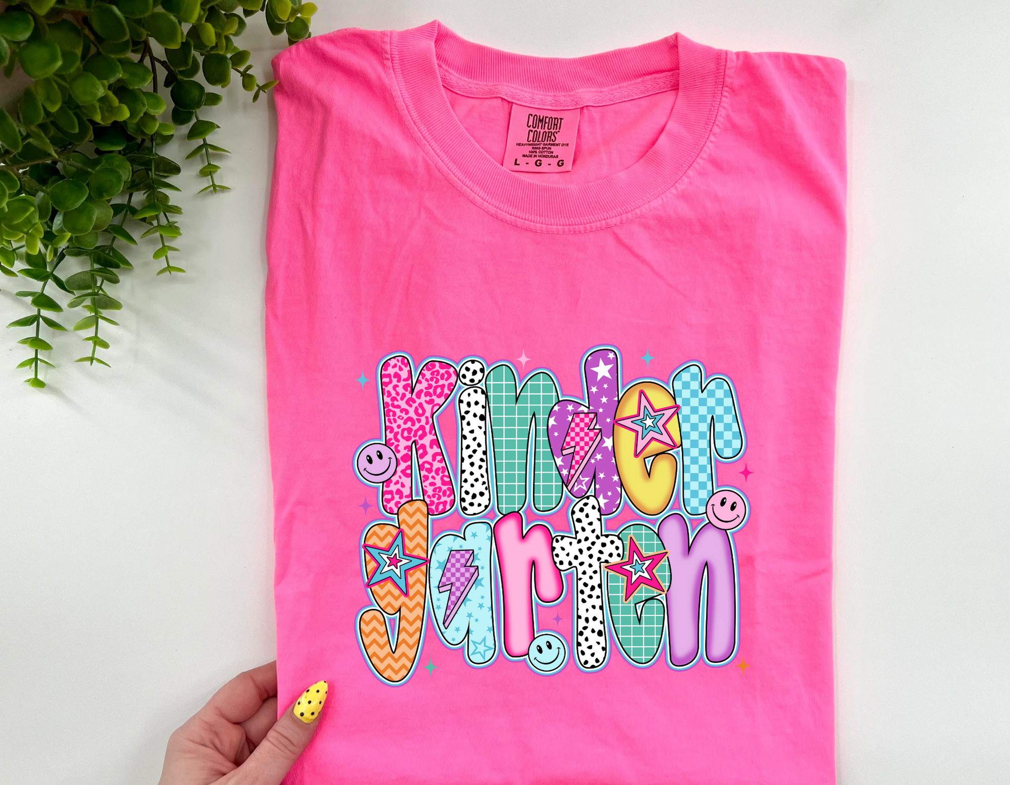 Comfort Colors Neon Pink Retro Grade Tee
